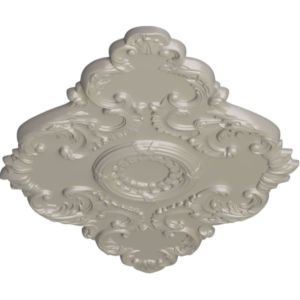 Piedmont Ceiling Medallion, Hand-Painted Pearl White, 37W X 26H X 1 3/8P
